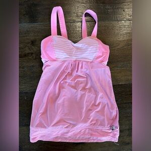 Lululemon Back on Track Pink Tank- size 4